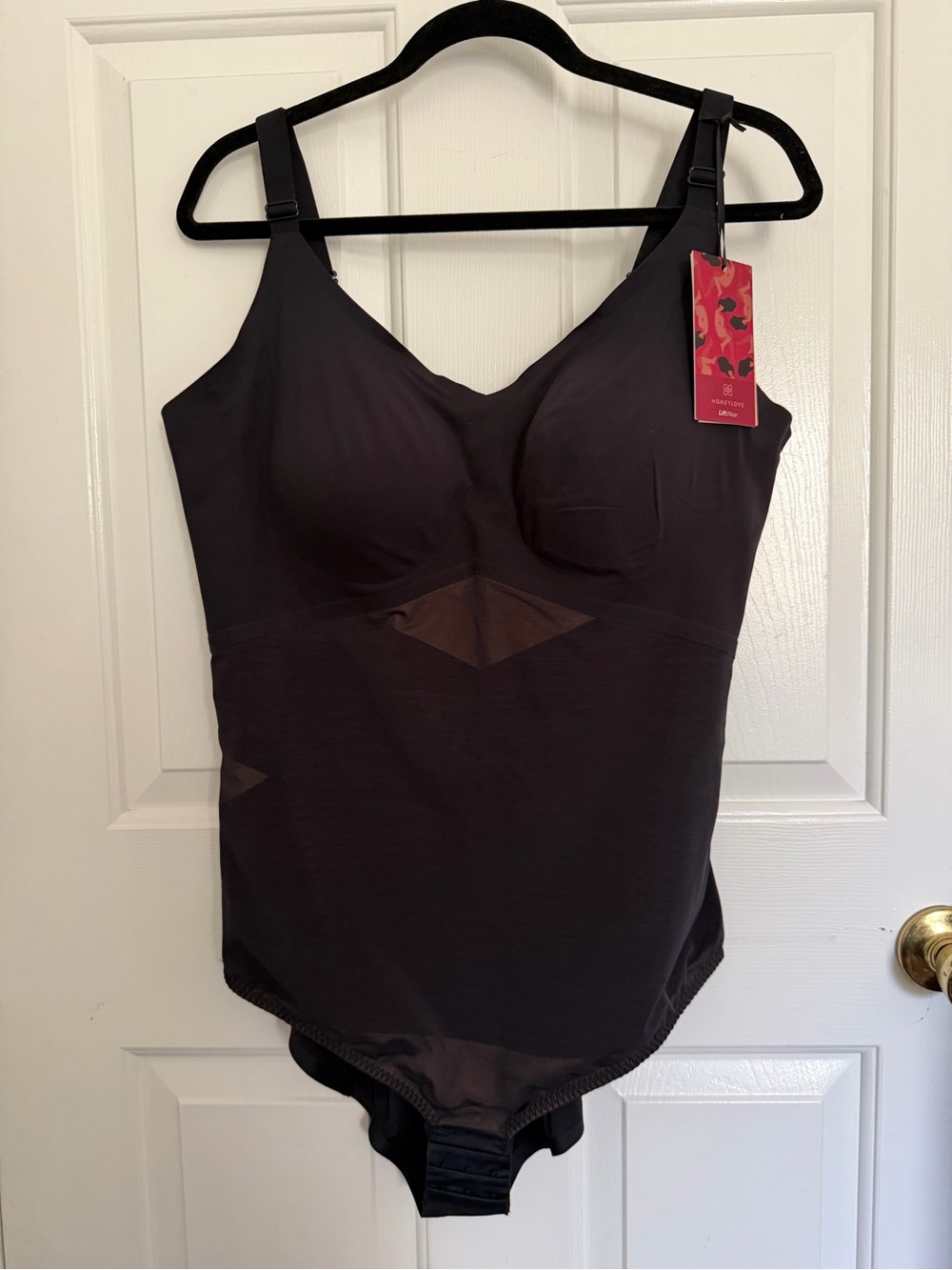 NWT Honeylove Black Shaping Lift Wear Cami Bodysuit size 3X